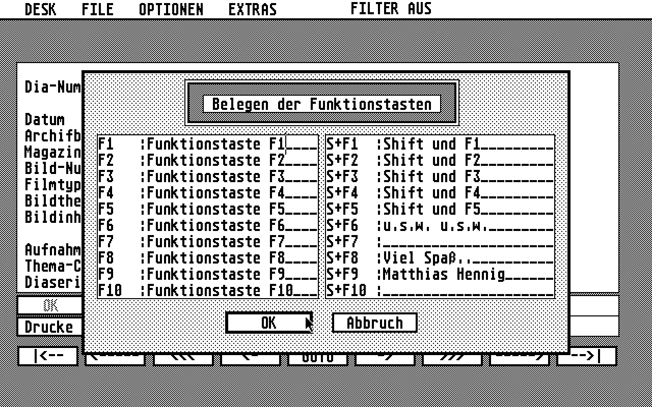 Dia-Manager atari screenshot